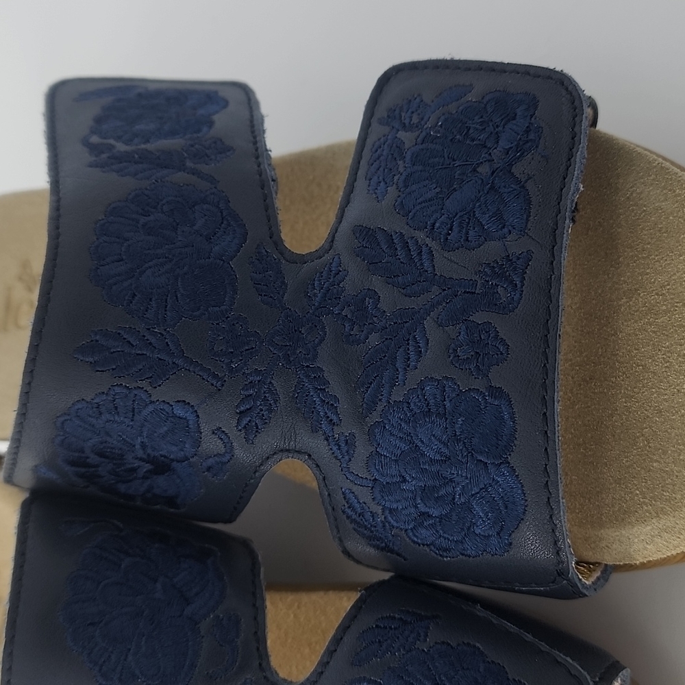 Alegria Linn Embroidered Leather Wedge Sandals 37 - Picture 6 of 10